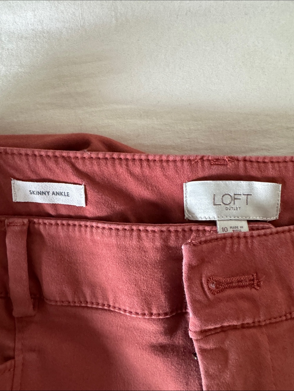 LOFT Outlet Rose-Toned Women's Pants - Picture 3 of 4